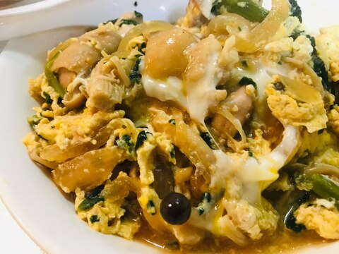 【低糖質】エノキで代用ふんわり親子丼♫